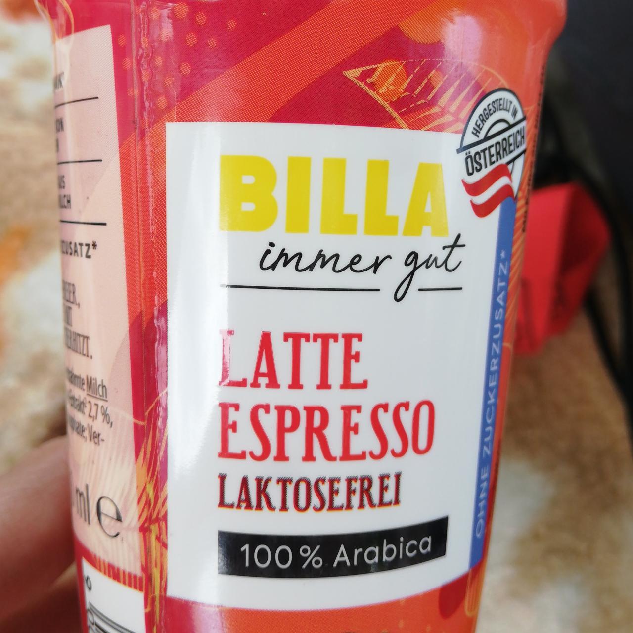 Fotografie - Latte espresso laktosefrei Billa