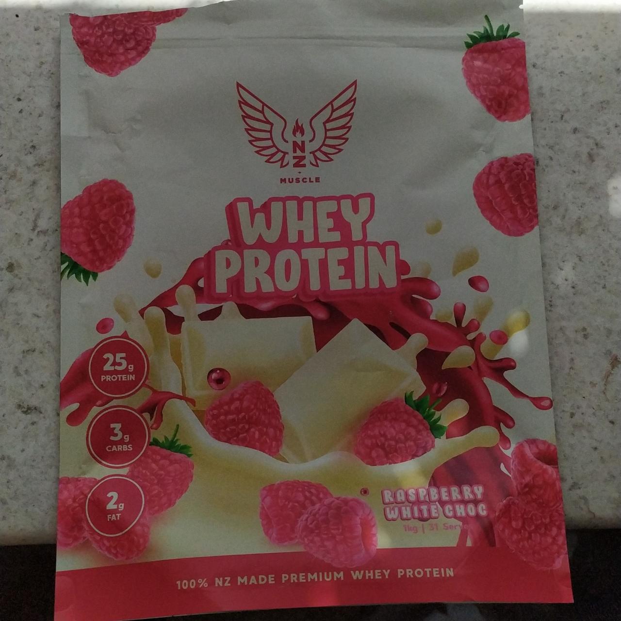 Fotografie - Whey protein raspberry white choc NZ Muscle