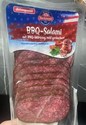 Fotografie - BBQ-salami mit bbq-würzung, mild geräuchert Stockmeyer