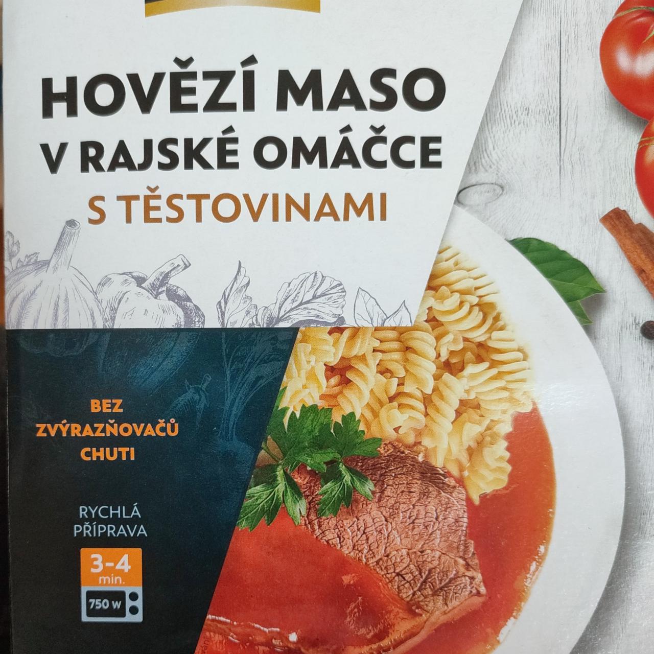 Fotografie - Hovězí maso v rajské omáčce s těstovinami Hamé