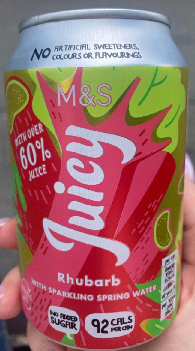 Fotografie - Juicy rhubarb with sparkling spring water M&S