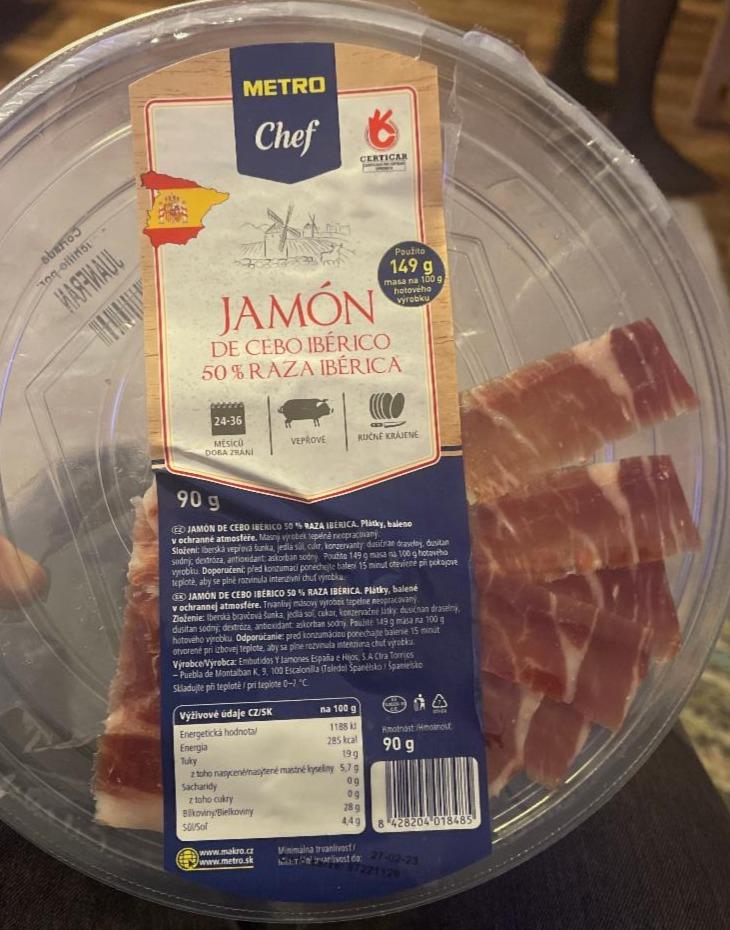 Fotografie - Jamón De Cebo Ibérico Metro Chef