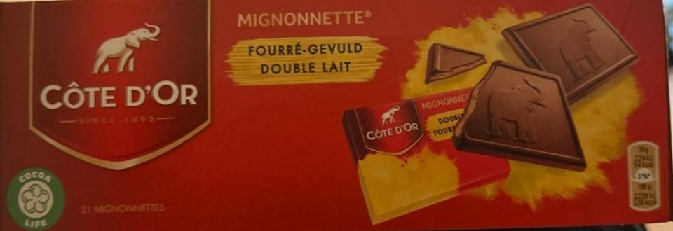 Fotografie - Mignonnette fourré-gevuld double lait Côte d'Or