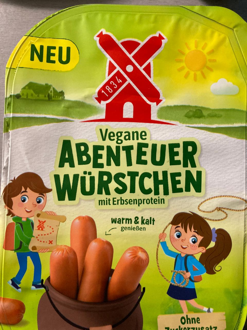 Fotografie - Vegane abenteuer würstchen mit erbsenprotein Rügenwalder mühle