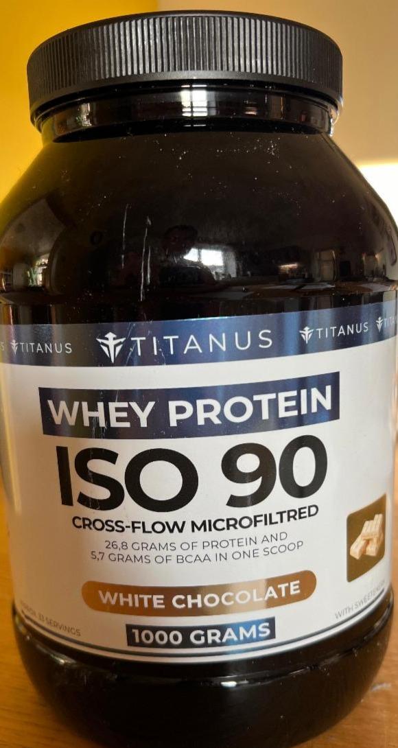 Fotografie - Whey protein iso 90 white chocolate Titanus