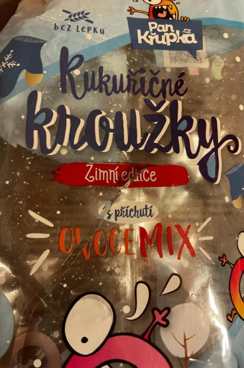 Fotografie - Kukuřičné kroužky zimní edice s příchutí ovoce mix Pan Křupka