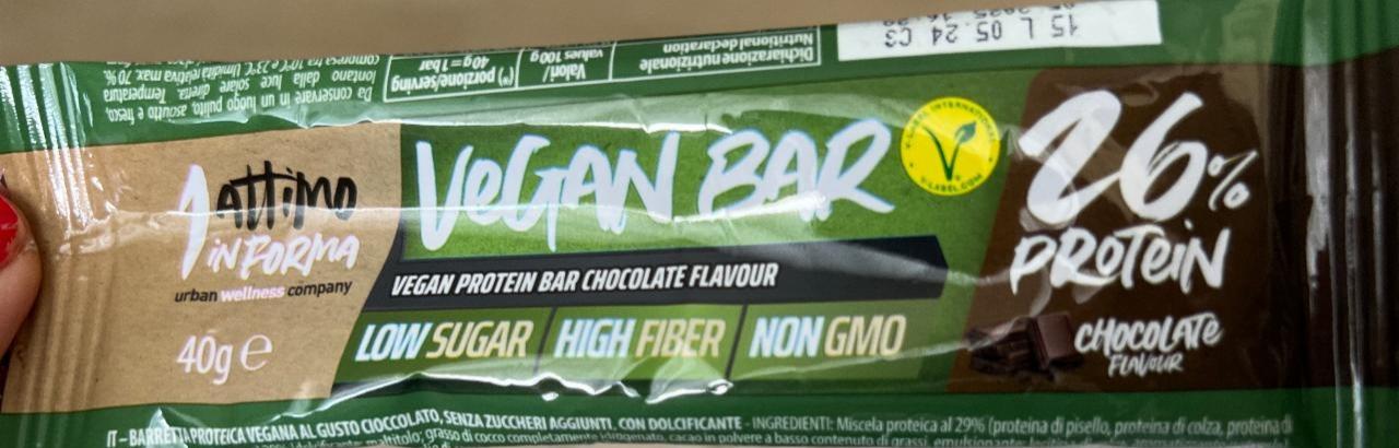 Fotografie - MD vegan bar 26% protein chocolate flavour 1 Attimo in Forma