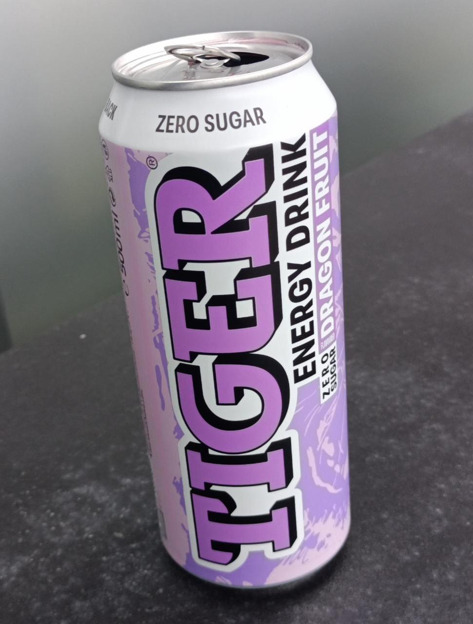 Fotografie - Energy drink zero sugar dragon fruit Tiger