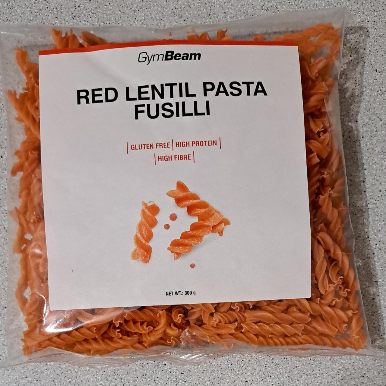 Fotografie - Red lentil pasta fusilli GymBeam