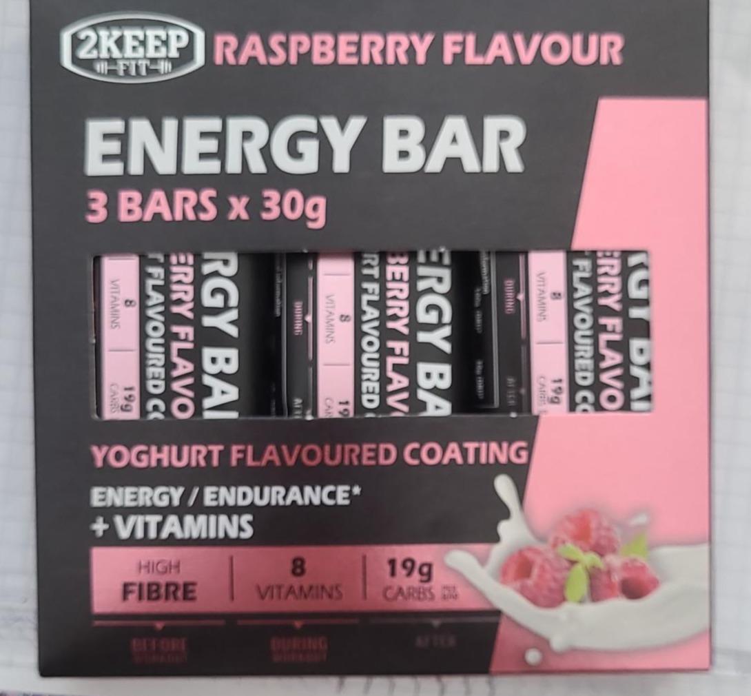 Fotografie - Energy bar raspberry flavour yoghurt flavoured coating 2Keep Fit