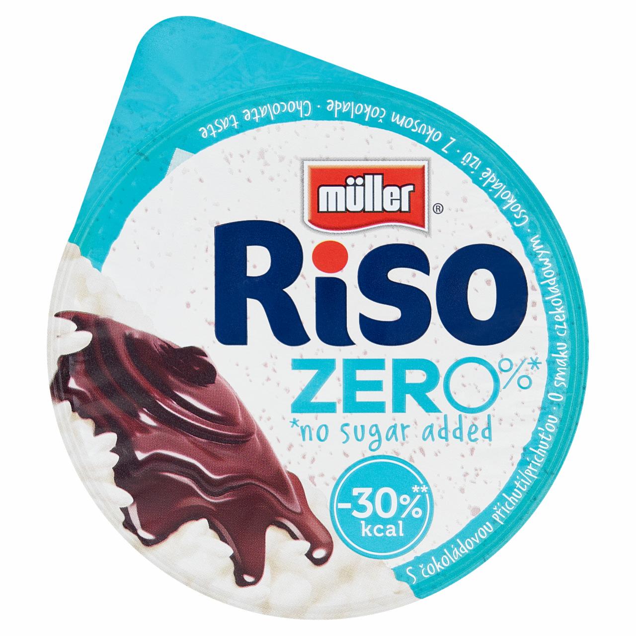 Fotografie - Riso zero % no sugar added s čokoládovou příchutí Müller