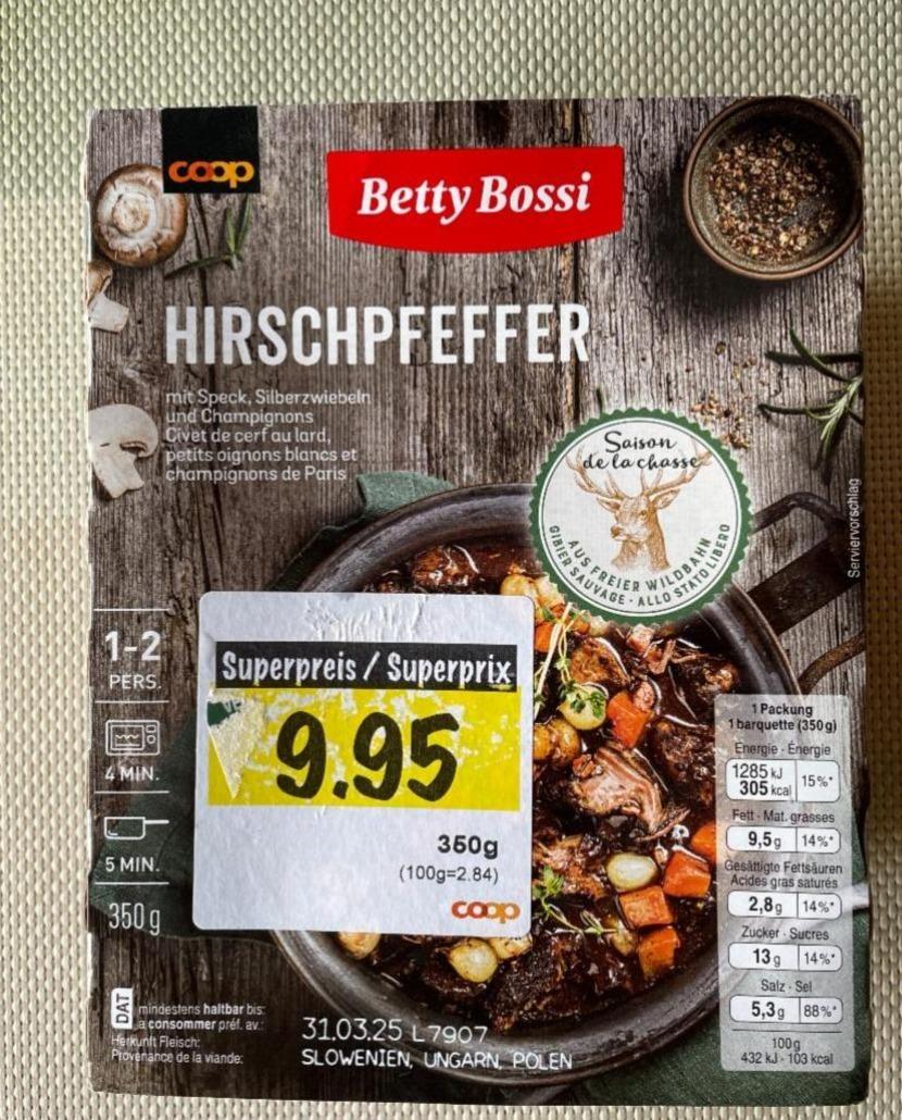 Fotografie - Hirschpfeffer Betty Bossi