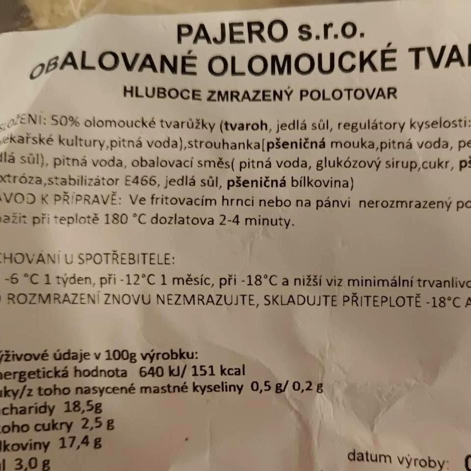 Fotografie - Obalované olomoucké tvarůžky Pajero