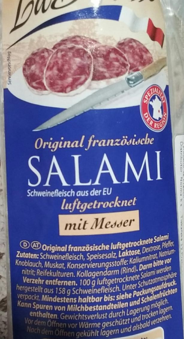 Mini-Salami with Walnuts kalorie, kJ a hodnoty French style nutriční 