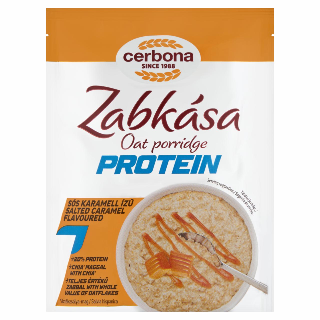 Fotografie - Sport Protein Sós karamellás ízű proteines zabkása Cerbona