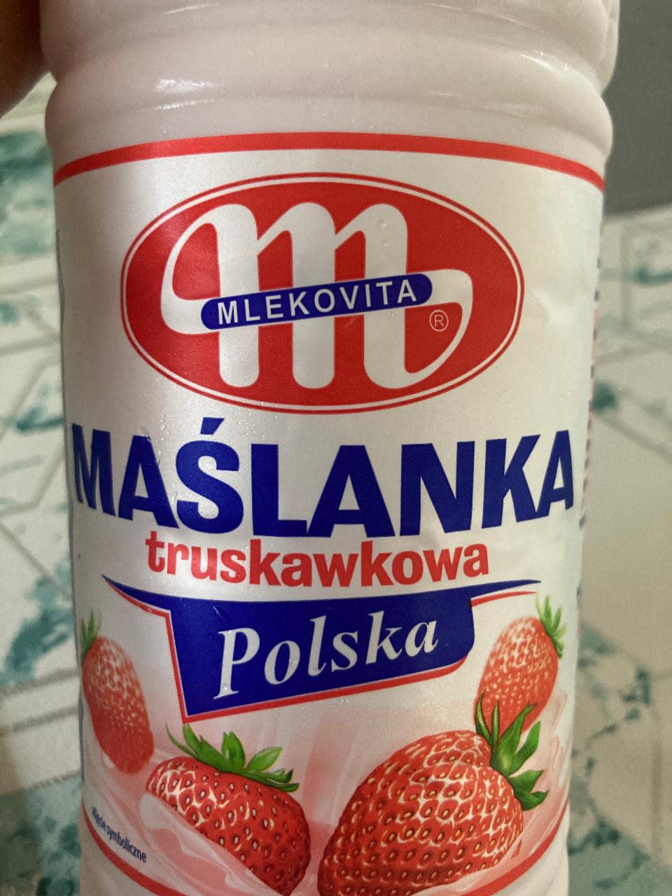 Fotografie - Maślanka truskawkowa Polska Mlekovita