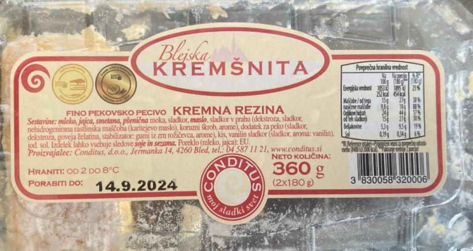 Fotografie - Kremna rezina Blejska Kremšnita