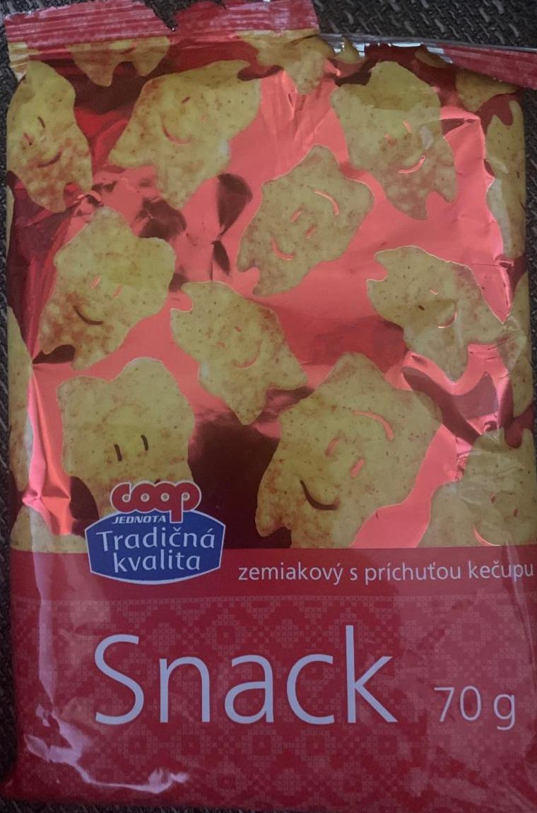 Fotografie - Snack zemiakový s príchuťou kečupu Coop Tradičná kvalita