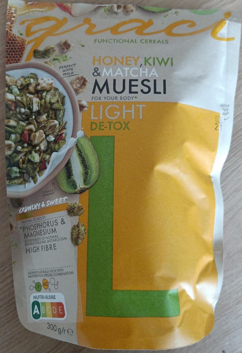 Fotografie - Functional cereals honey, kiwi & matcha muesli light de-tox Graci