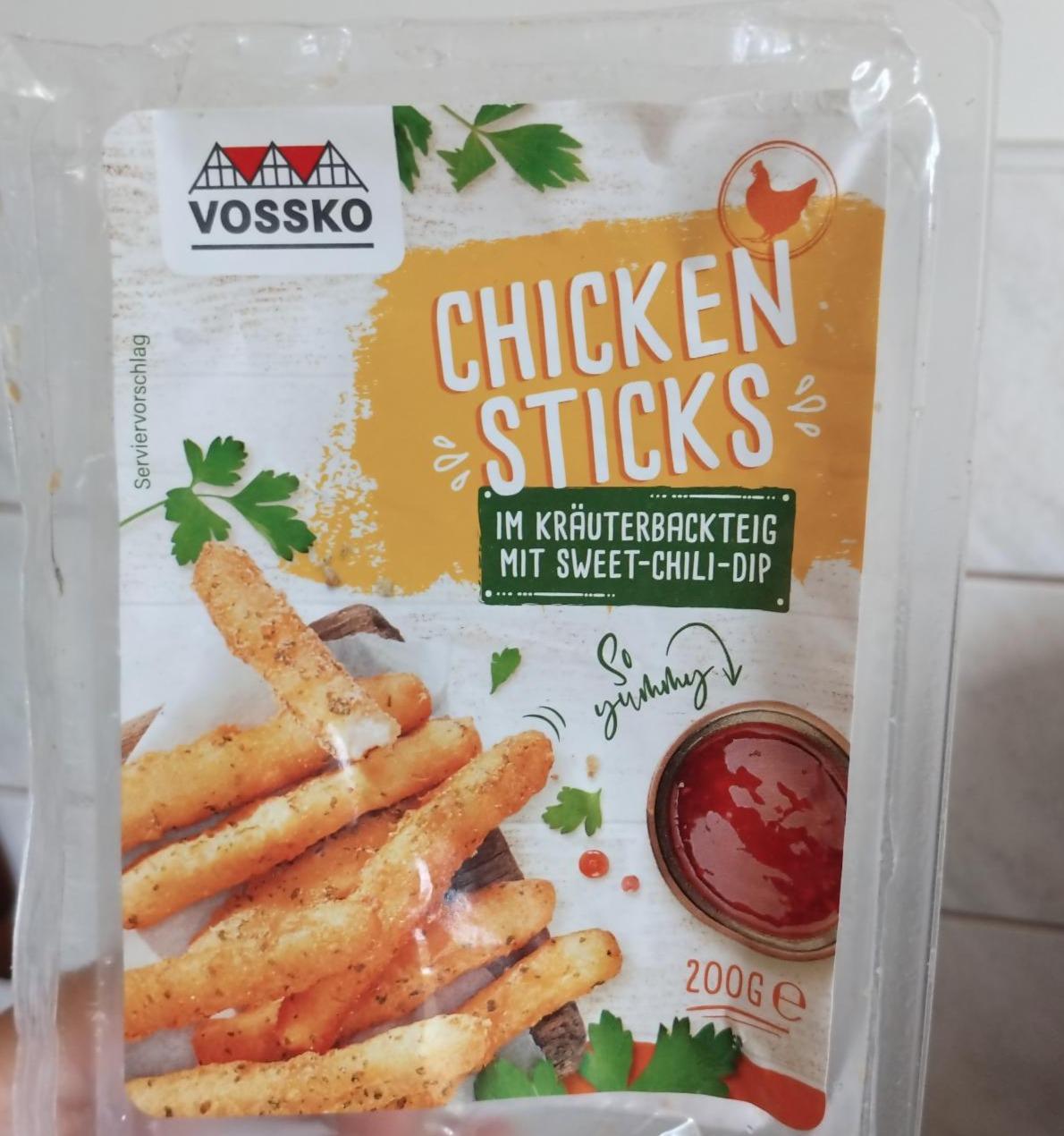 Fotografie - Chicken sticks im kräuterbackteig mit sweet chilli dip Vossko