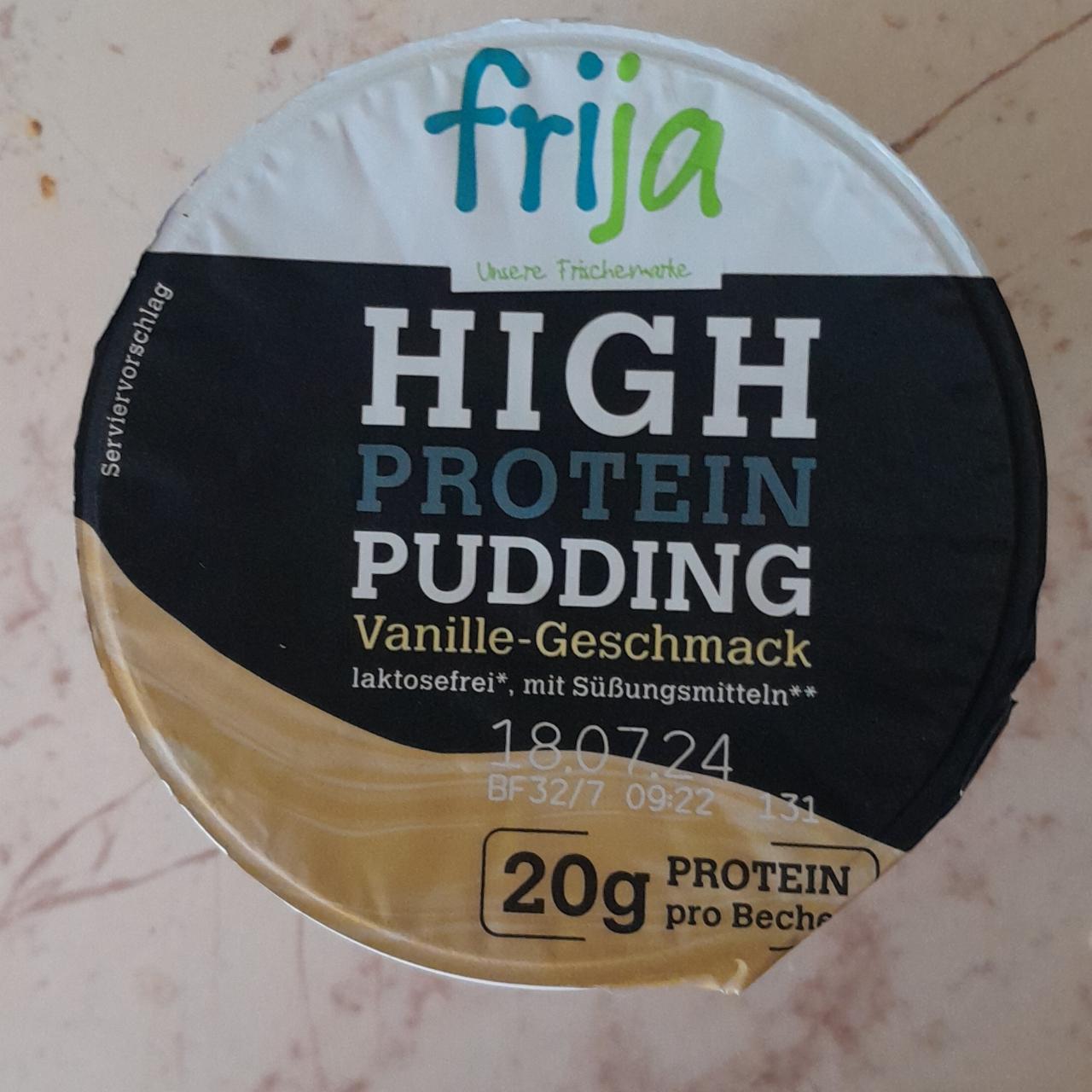 Fotografie - High protein pudding vanille geschmack Frija
