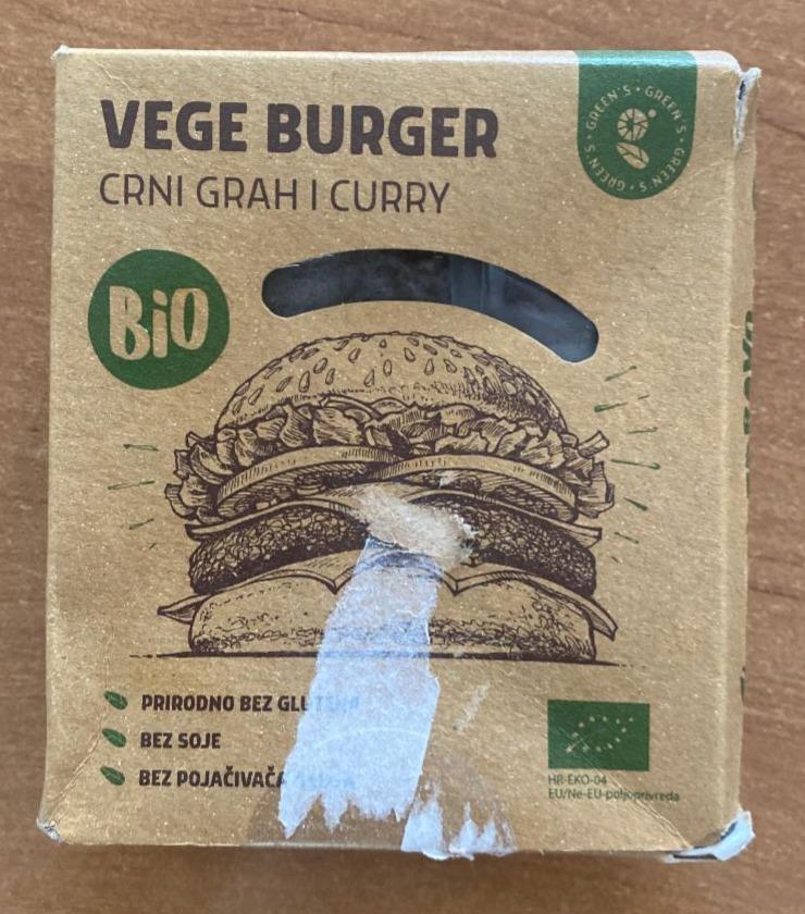 Fotografie - Bio vege burger crni grah i curry Forum Orgo