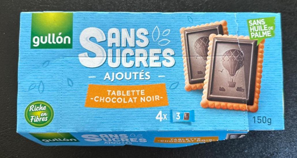 Fotografie - Tablette chocolat noir sans sucres ajoutés Gullón