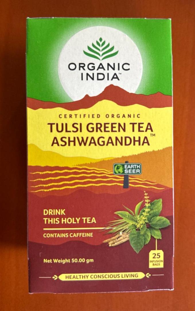 Fotografie - Tulsi green tea ashwagandha Organic India