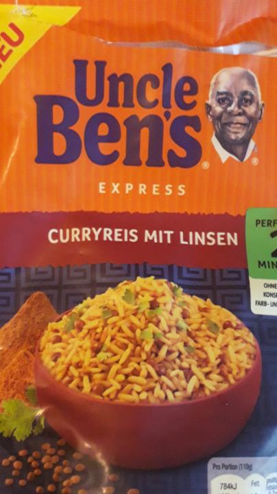 Fotografie - Express Curryreis mit Linsen Uncle Ben's