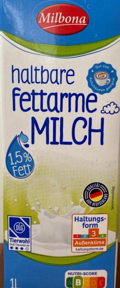 Fotografie - Haltbare fettarme milch 1,5% Fett Milbona