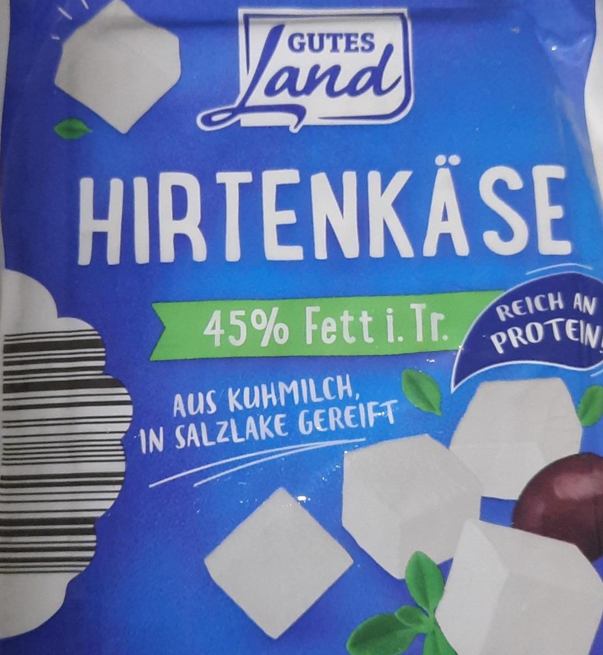 Fotografie - Hirtenkäse 45% Fett i. Tr. Gutes Land