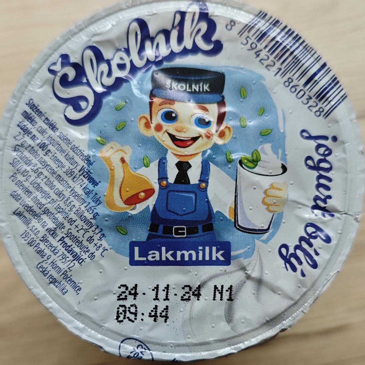 Fotografie - Školník jogurt bílý Lakmilk