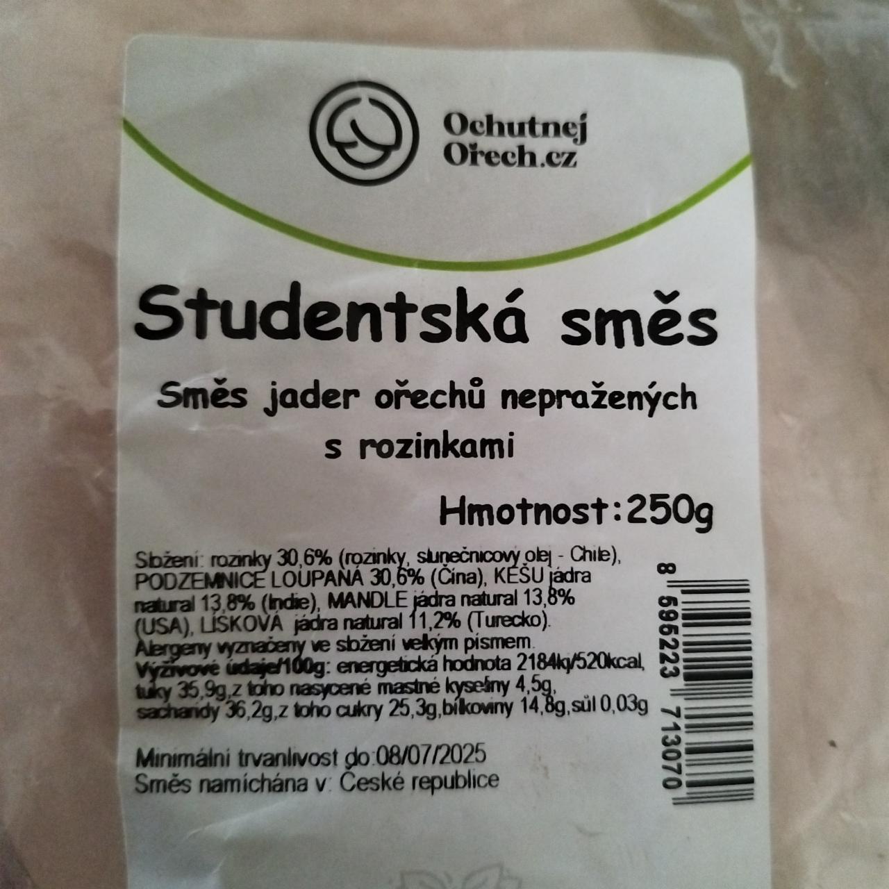 Fotografie - Studentská směs Ochutnejorech.cz