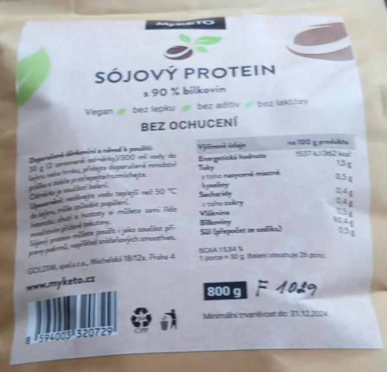 Fotografie - Sójový protein s 90% bílkovin MyKeto