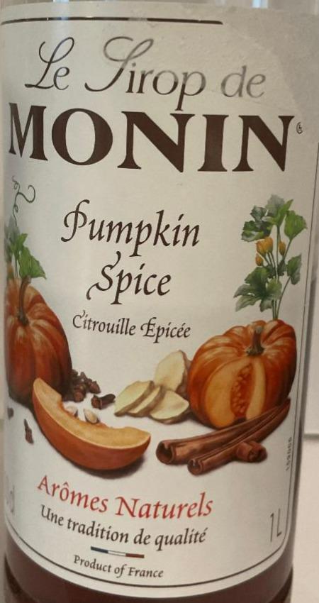 Fotografie - Pumpkin spice Sirop Monin