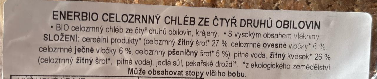 4-kornbrot EnerBio - kalorie, kJ a nutriční hodnoty | KalorickéTabulky.cz