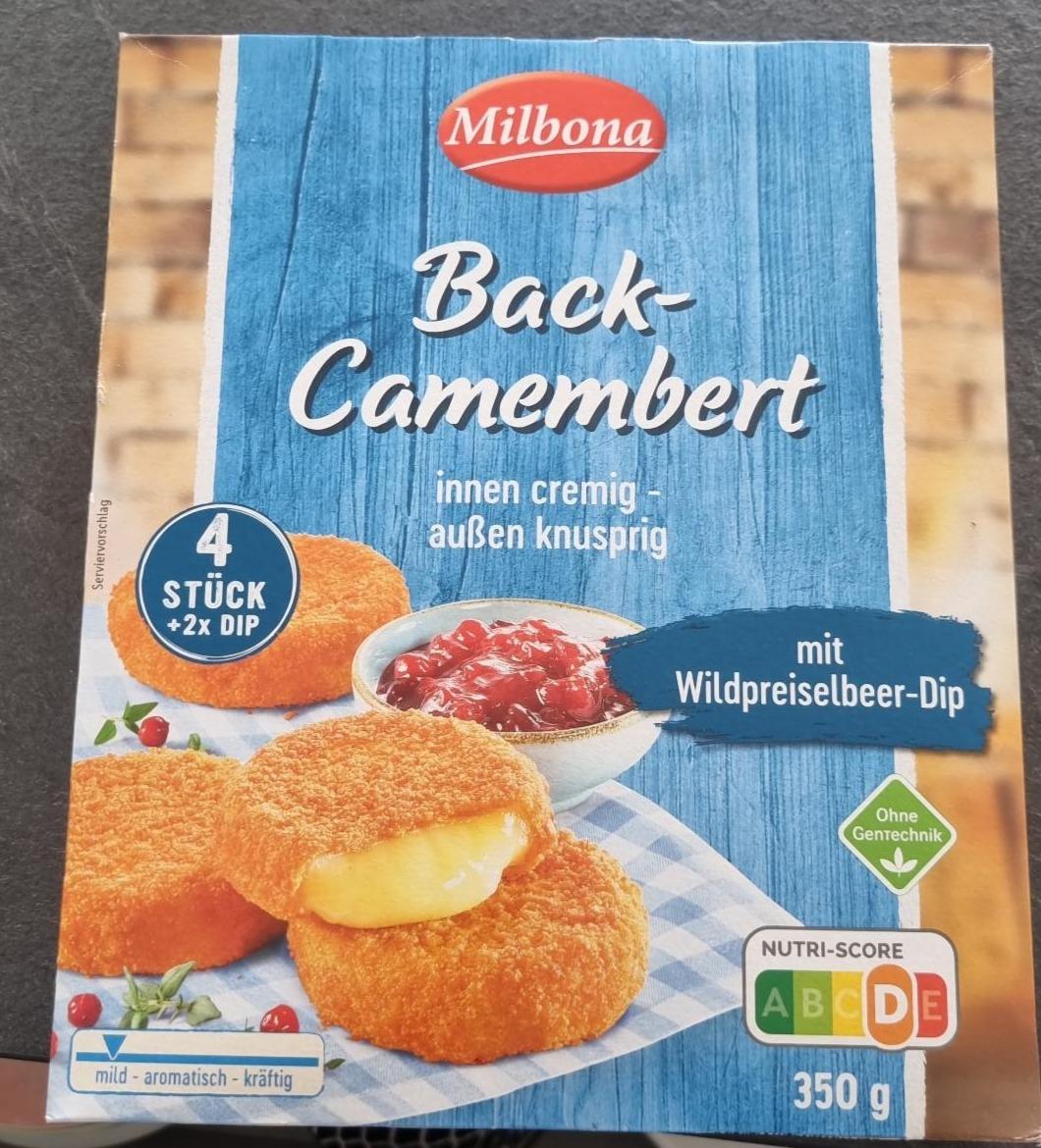 BackCamembert mit Wildpreiselbeer-Dip Milbona - kalorie, kJ a nutriční  hodnoty