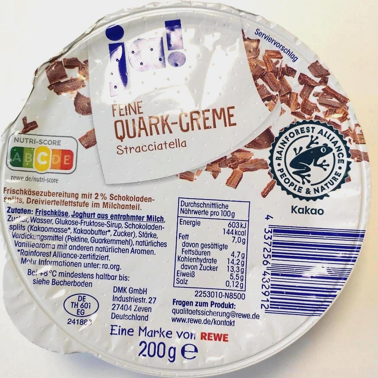 Fotografie - Feine quark-creme stracciatella Ja!