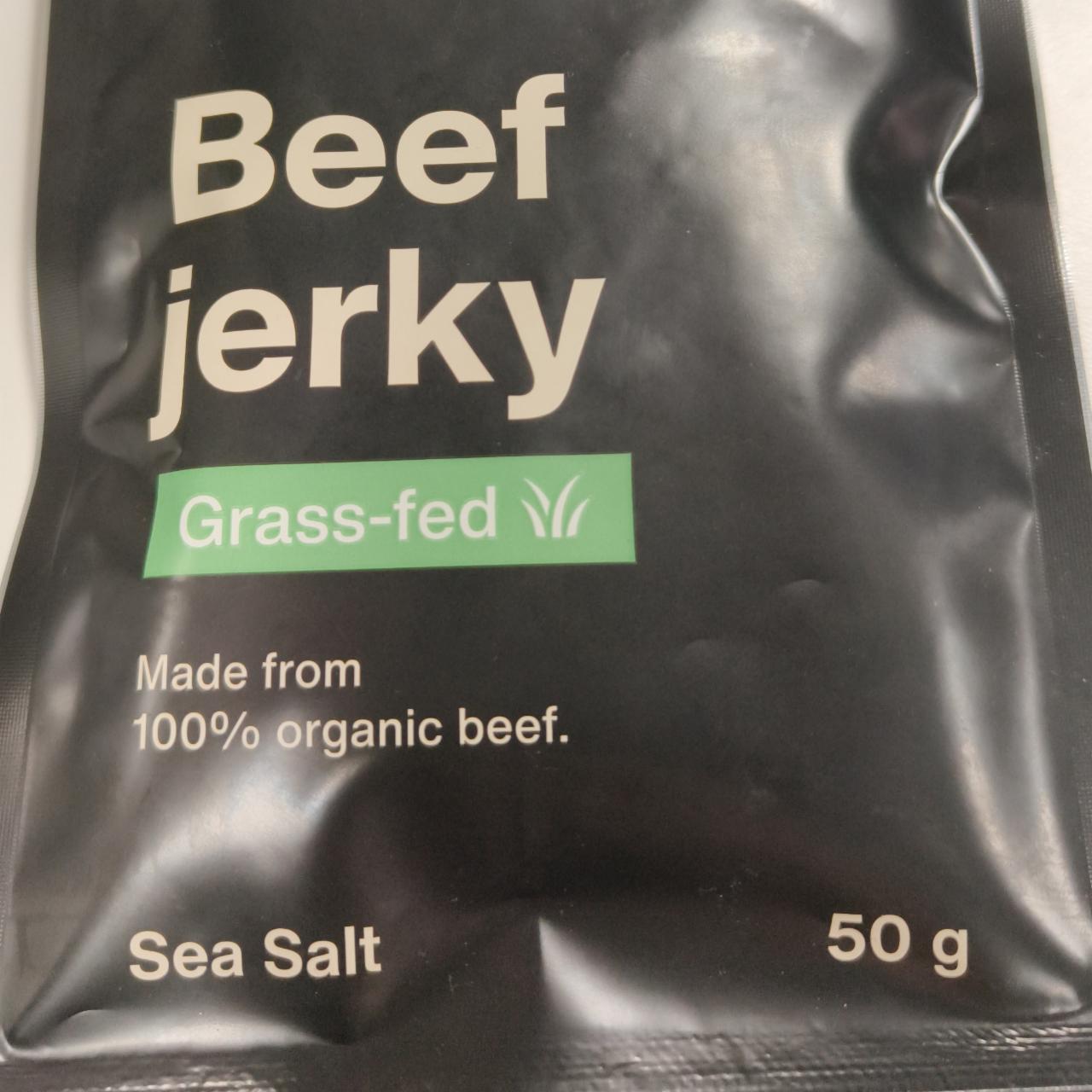 Fotografie - Beef jerky grass-fed sea salt Vilgain