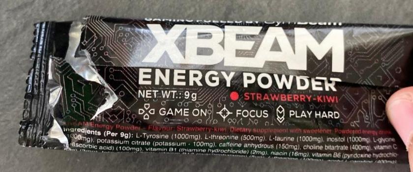 Fotografie - XBEAM energy powder strawberry-kiwi GymBeam