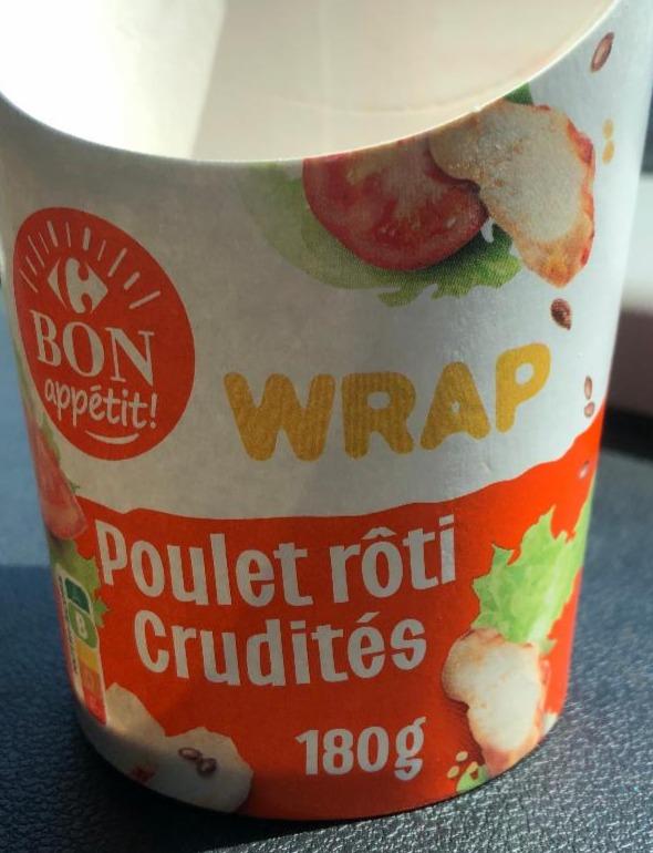 Fotografie - Wrap poulet rôti crudités Carrefour Bon Appetit