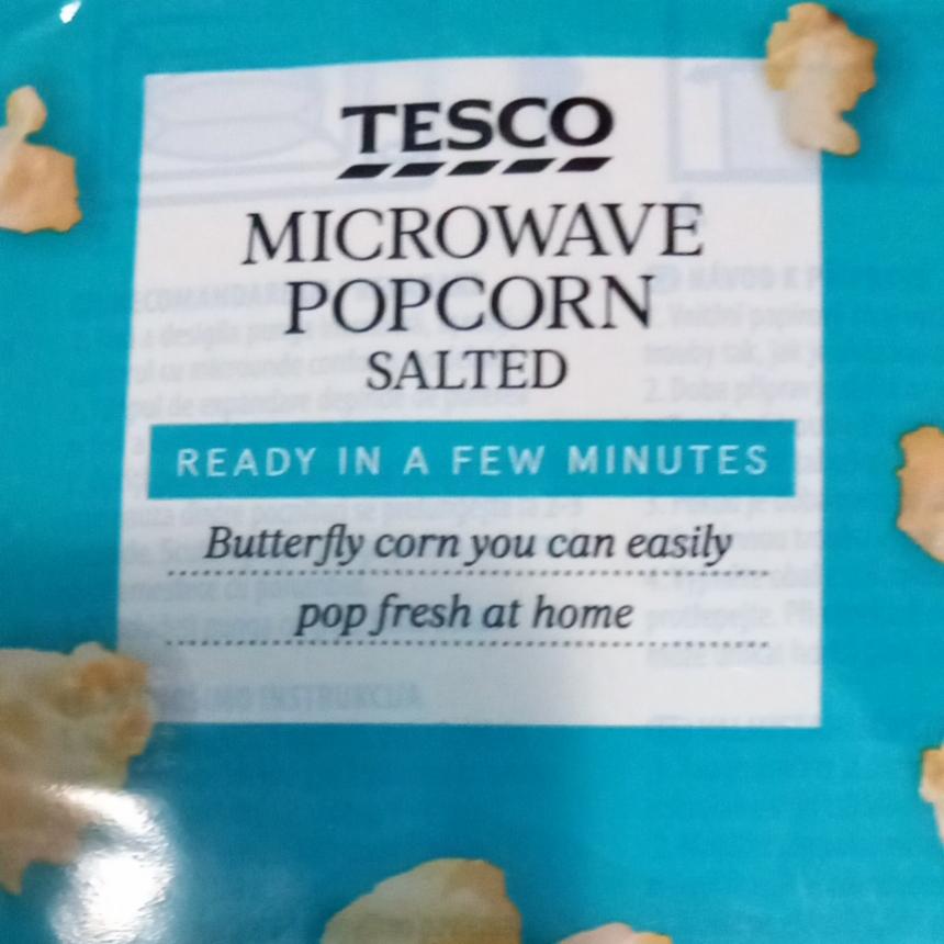 Fotografie - Microwave popcorn salted Tesco