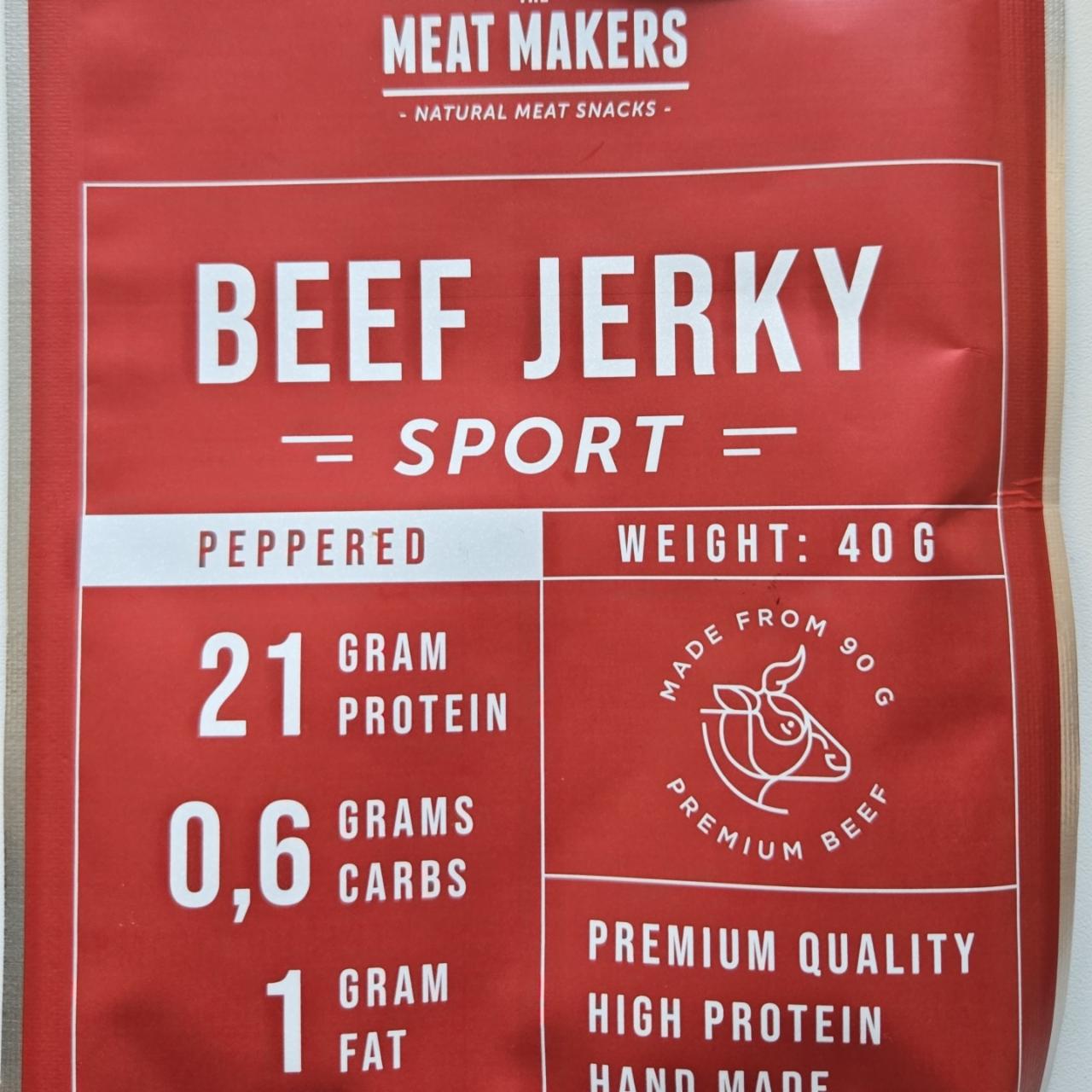 Fotografie - Beef jerky sport peppered The Meat Makers