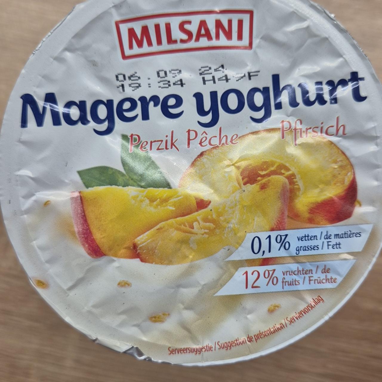 Fotografie - Magere yoghurt pfirsich Milsani