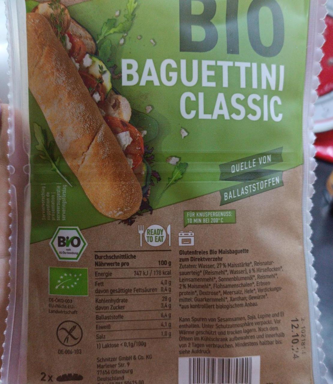 Fotografie - Bio baguettini classic Schnitzer