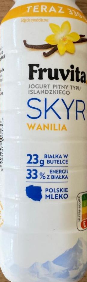 Fotografie - Skyr wanilia jogurt pitny typu islandzkiego FruVita