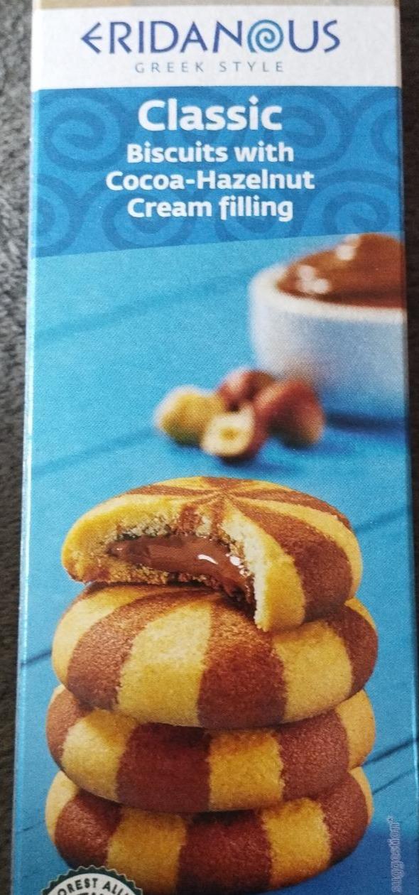 Fotografie - Classic biscuits with cocoa-hazelnut cream filling Eridanous