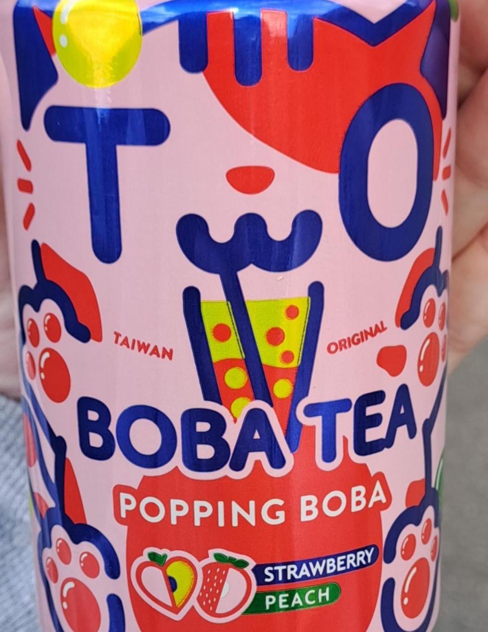 Fotografie - Boba Tea Popping Boba Strawberry Peach Boba Cat