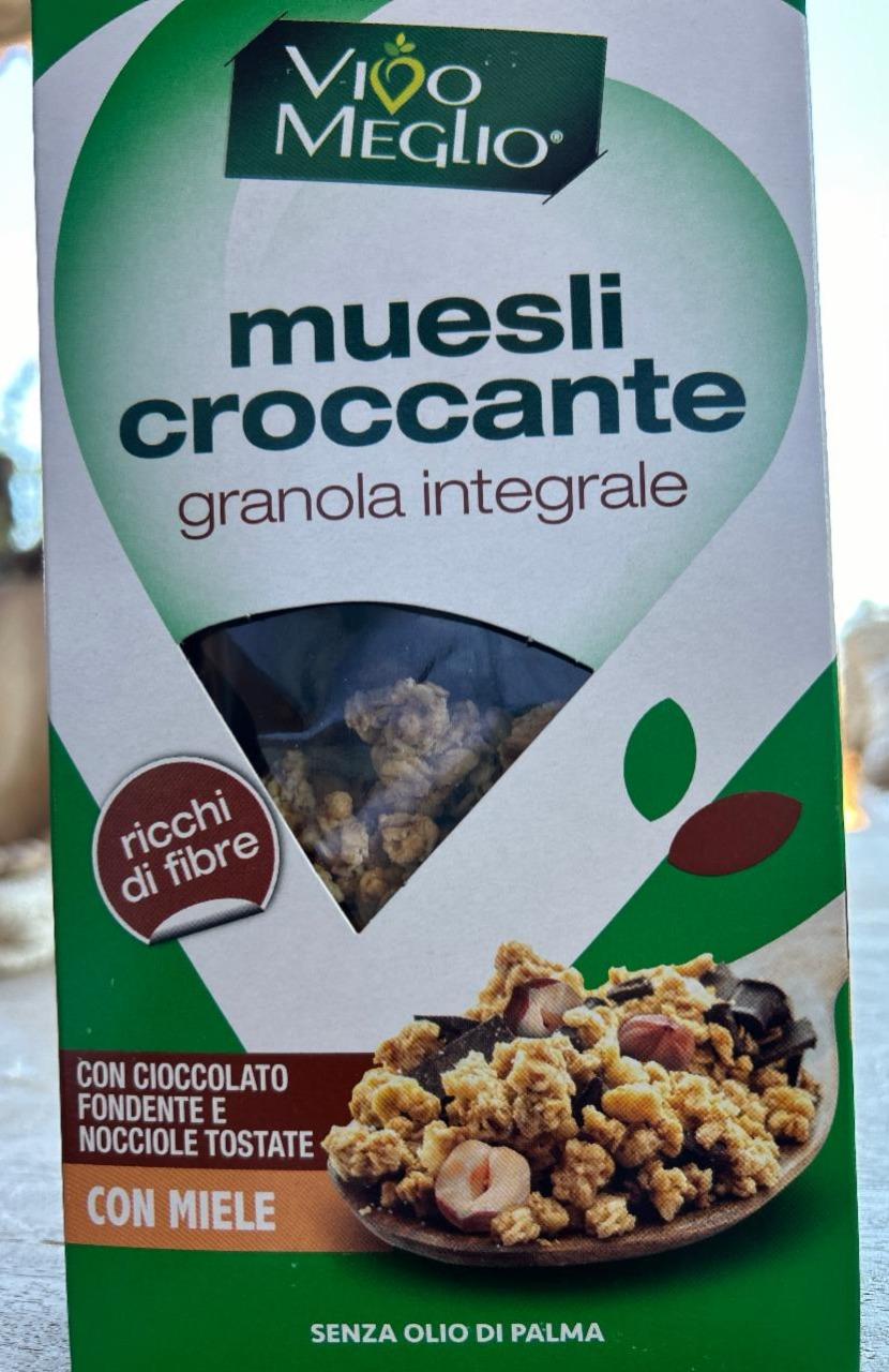 Fotografie - Muesli croccante granola integrale con cioccolato fondente e nocciole tostate con miele Vivo Meglio