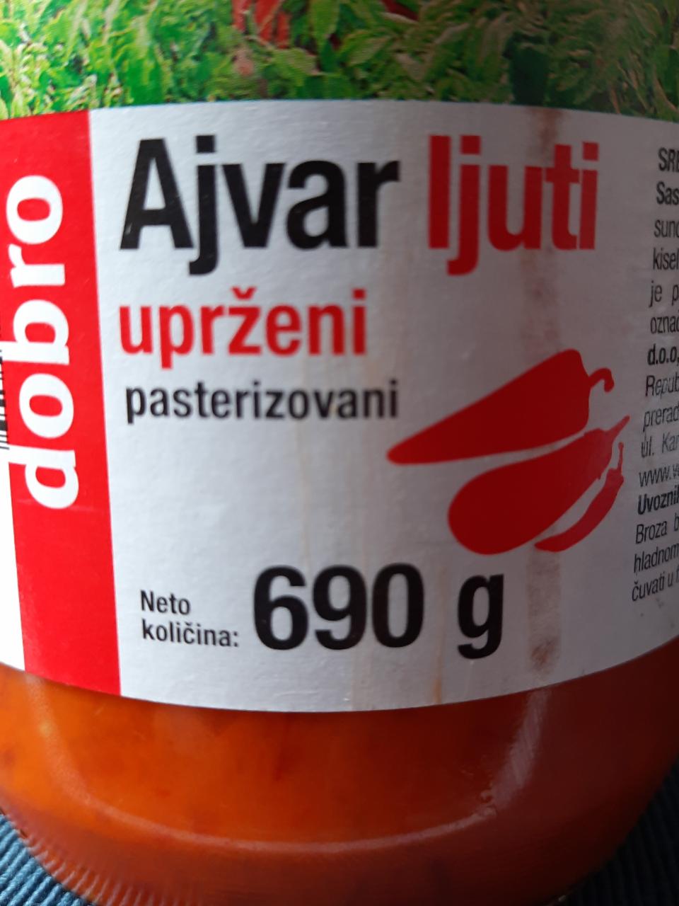 Fotografie - Ajvar ljuti uprženi pasterizovani